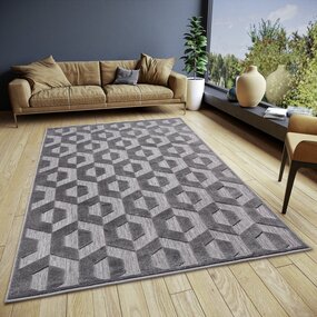 Modern Teppich - Hexa Grau Modern Teppich - Hexa Grau