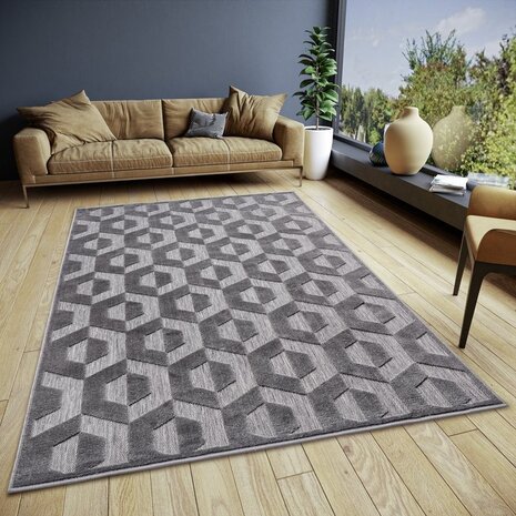 Modern Teppich - Hexa Grau Modern Teppich - Hexa Grau