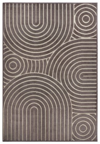 Modern Teppich - Iconic Wavy Japandi Braun