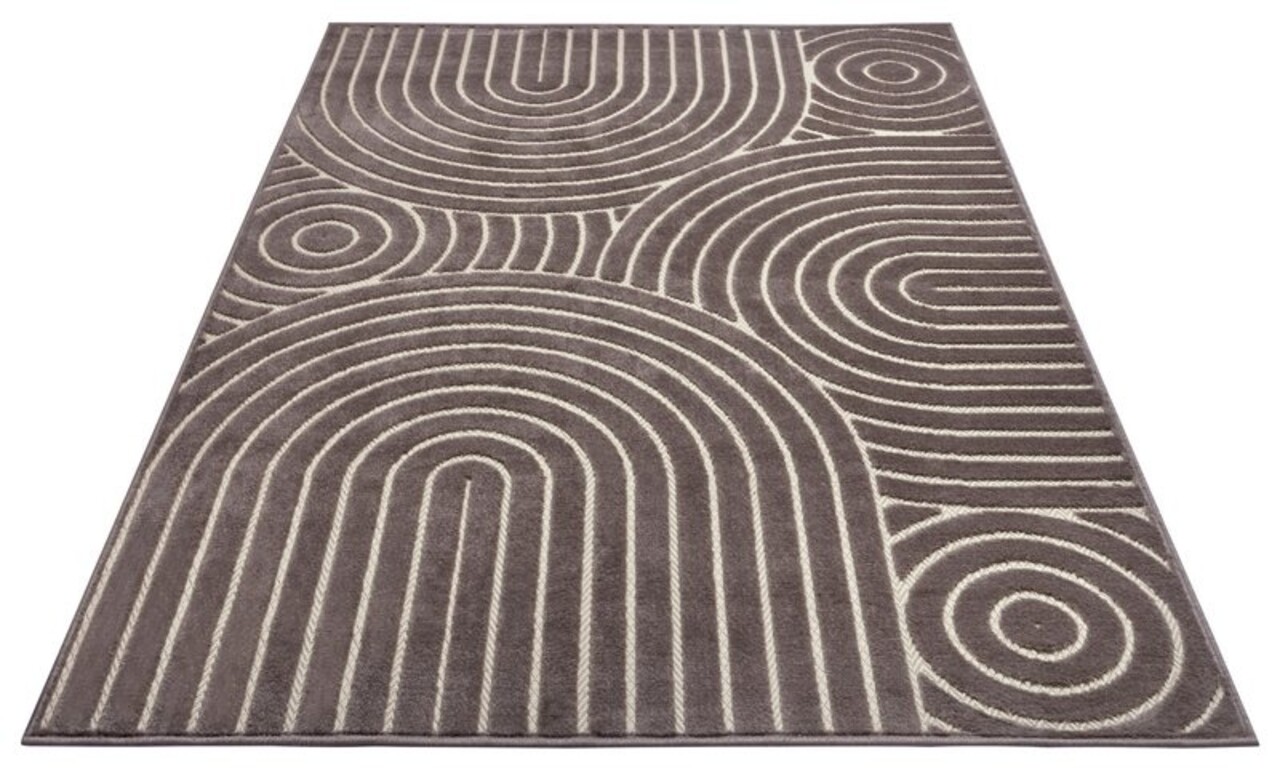 Modern Teppich - Iconic Wavy Japandi Braun