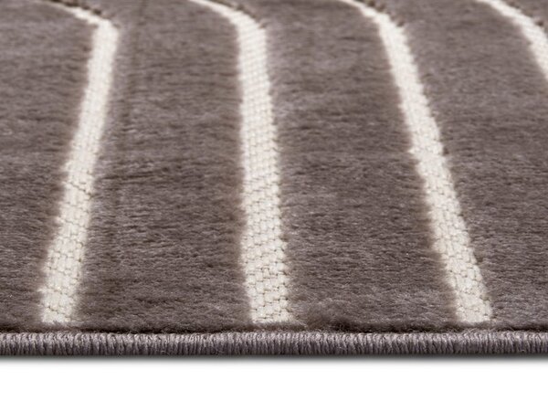 Modern Teppich - Iconic Wavy Japandi Braun