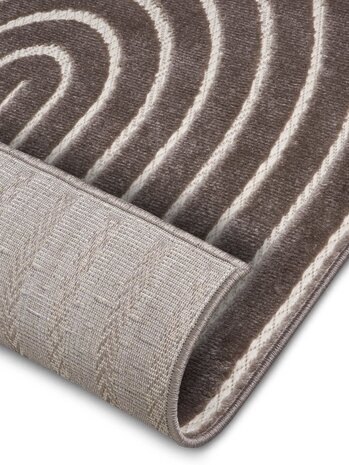 Modern Teppich - Iconic Wavy Japandi Braun