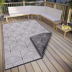 In & Outdoor Reversible - Pangli Japandi Schwarz In & Outdoor Reversible - Pangli Japandi Schwarz