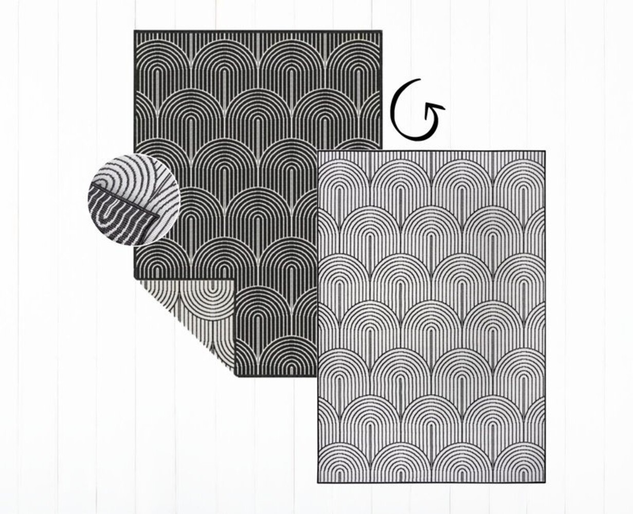 In & Outdoor Reversible - Pangli Japandi Schwarz In & Outdoor Reversible - Pangli Japandi Schwarz