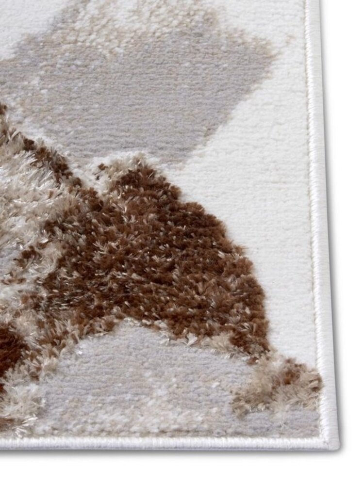 Blumenteppich - Shine Weiß/braun Blumenteppich - Shine Weiß/braun