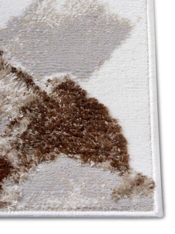 Blumenteppich - Shine Weiß/braun Blumenteppich - Shine Weiß/braun