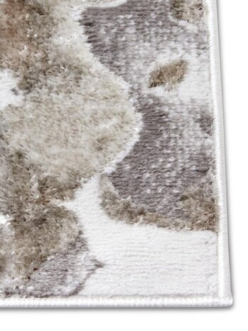 Blumenteppich - Shine Weiß/grau/braun Blumenteppich - Shine Weiß/grau/braun