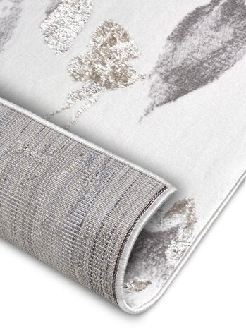 Blumenteppich - Shine Weiß/grau/braun Blumenteppich - Shine Weiß/grau/braun