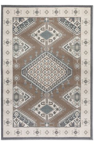 Vintage Teppich - Lakan Braun/Creme/Grau Vintage Teppich - Lakan Braun/Creme/Grau