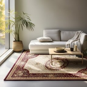 Klassischer Teppich - Herat Adraskan Rot/crème Klassischer Teppich - Herat Adraskan Rot/crème