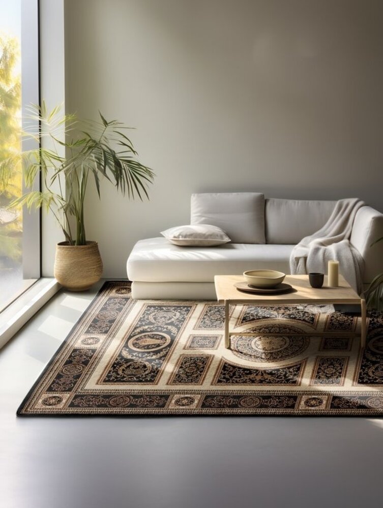 Klassischer Teppich - Herat Guzara Schwarz Klassischer Teppich - Herat Guzara Schwarz