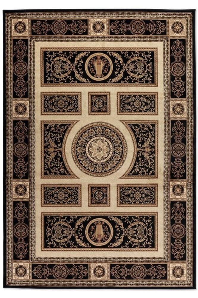Klassischer Teppich - Herat Guzara Schwarz Klassischer Teppich - Herat Guzara Schwarz