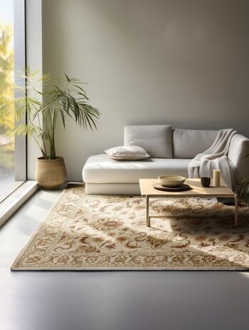 Klassischer Teppich - Herat Harirud Creme Klassischer Teppich - Herat Harirud Creme