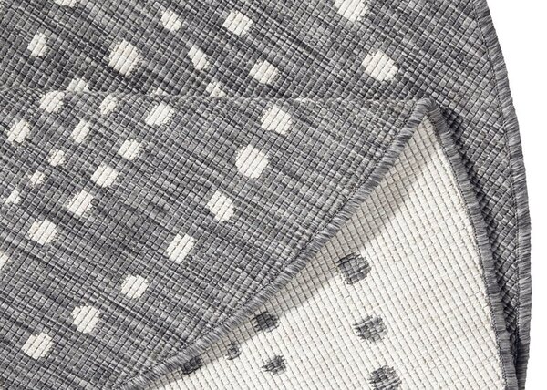 Rund Teppich In & Outdoor - Bali Grau/creme Reversible