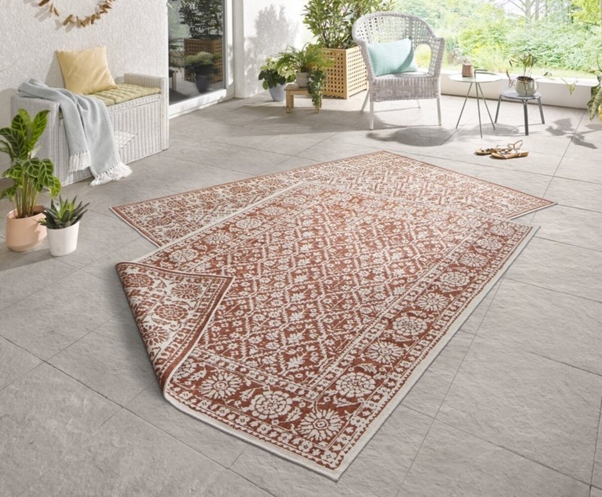 Teppich In & Outdoor - Curacao Terra/creme Reversible Teppich In & Outdoor - Curacao Terra/creme Reversible