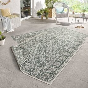 Teppich In & Outdoor - Curacao Grün/creme Reversible Teppich In & Outdoor - Curacao Grün/creme Reversible