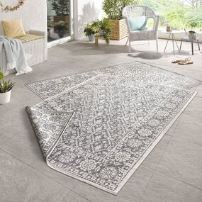 Teppich In & Outdoor - Curacao Grau/creme Reversible Teppich In & Outdoor - Curacao Grau/creme Reversible
