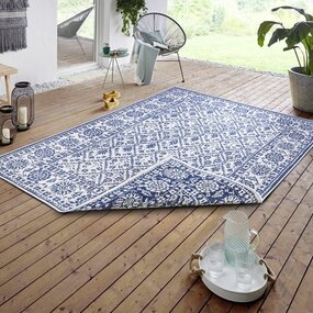 Teppich In & Outdoor - Curacao Blau/creme Reversible Teppich In & Outdoor - Curacao Blau/creme Reversible
