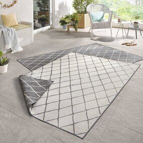 Wendeteppich In & Outdoor - Malaga Grau/creme Wendeteppich In & Outdoor - Malaga Grau/creme