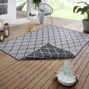 Wendeteppich In & Outdoor - Malaga Grau Wendeteppich In & Outdoor - Malaga Grau