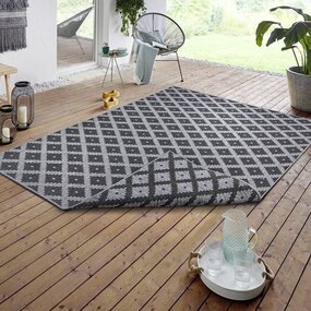 Wendeteppich In & Outdoor - Nizza Grau/anthrazit Wendeteppich In & Outdoor - Nizza Grau/anthrazit