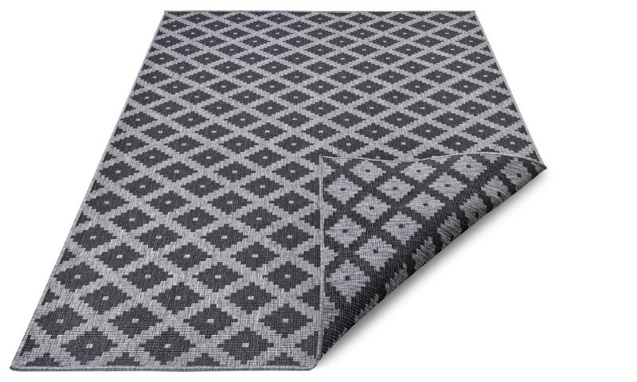 Wendeteppich In & Outdoor - Nizza Grau/anthrazit Wendeteppich In & Outdoor - Nizza Grau/anthrazit