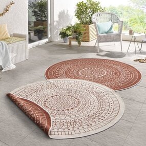 Runde Teppiche In & Outdoor Reversible - Porto Terra/cream Runde Teppiche In & Outdoor Reversible - Porto Terra/cream