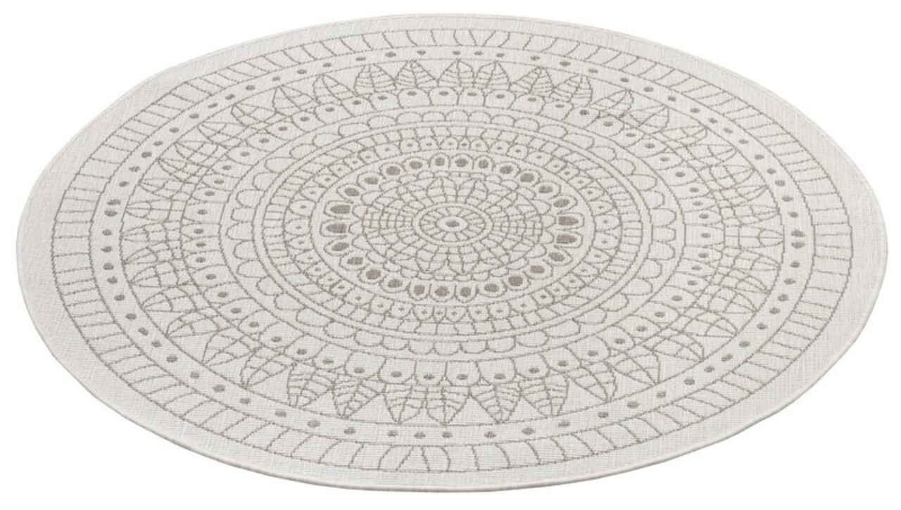 Runde Teppiche In & Outdoor Reversible - Porto Beige/crème Runde Teppiche In & Outdoor Reversible - Porto Beige/crème