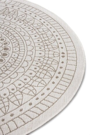 Runde Teppiche In & Outdoor Reversible - Porto Beige/crème Runde Teppiche In & Outdoor Reversible - Porto Beige/crème