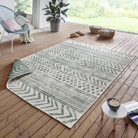 In & Outdoor Wendeteppich - Biri Grün/creme In & Outdoor Wendeteppich - Biri Grün/creme