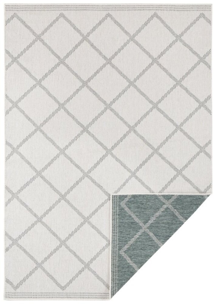 In & Outdoor Wendeteppich - Korsika Grün/creme