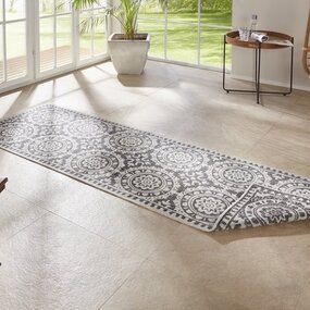 Teppichläufer für In & Outdoor - Jardin Grau/creme Teppichläufer für In & Outdoor - Jardin Grau/creme