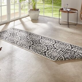 Teppichläufer für In & Outdoor - Jardin Schwarz/crème Teppichläufer für In & Outdoor - Jardin Schwarz/crème