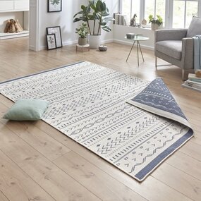 In & Outdoor Wendeteppich - Kuba Blau/creme In & Outdoor Wendeteppich - Kuba Blau/creme