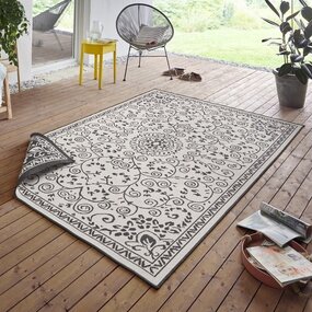 In & Outdoor Reversible - Leyte Schwarz/creme In & Outdoor Reversible - Leyte Schwarz/creme