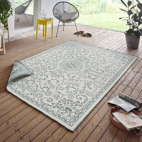 In & Outdoor Reversible - Leyte Grün/creme In & Outdoor Reversible - Leyte Grün/creme