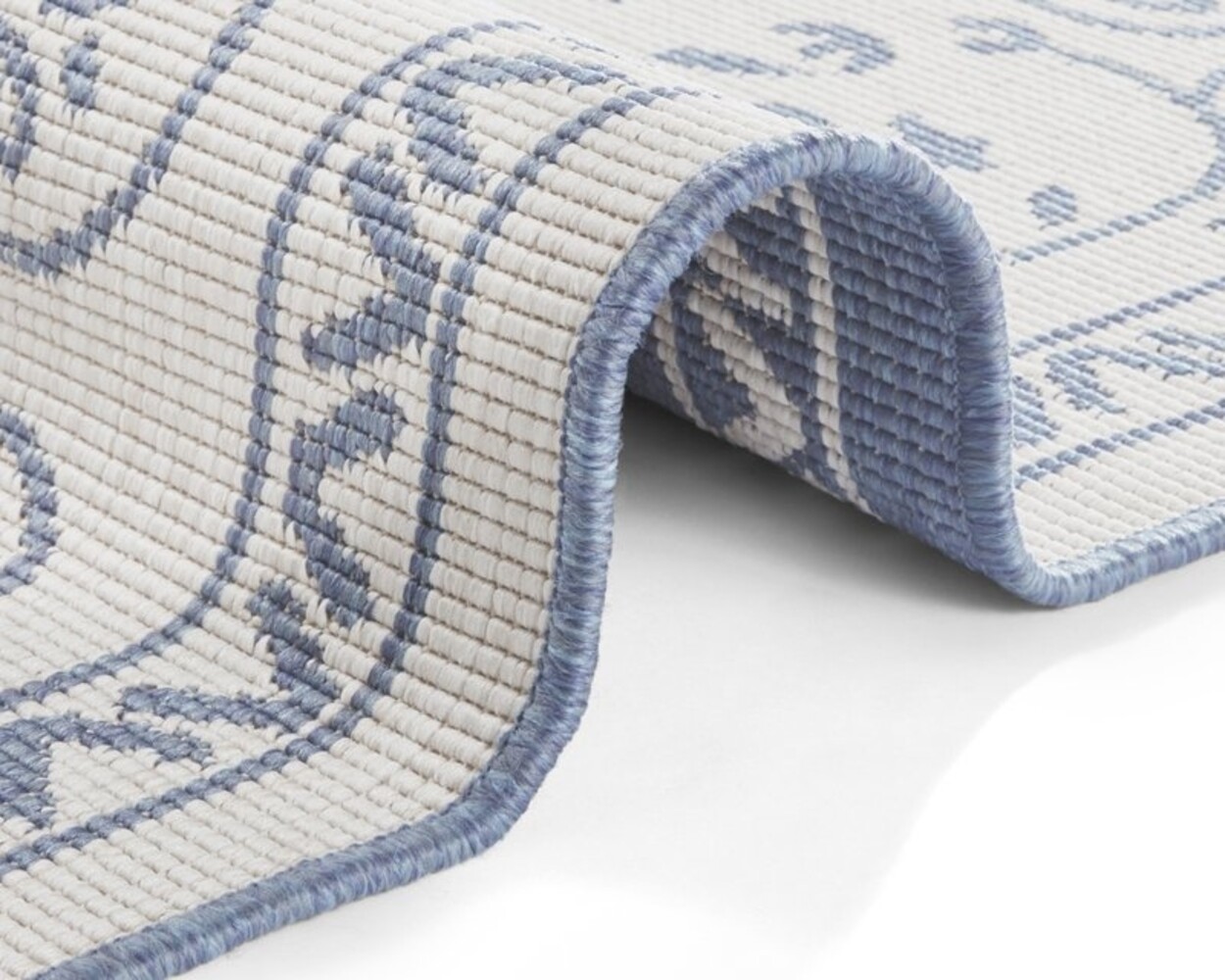 In & Outdoor Wendeteppich - Leyte Blau/crème In & Outdoor Wendeteppich - Leyte Blau/crème