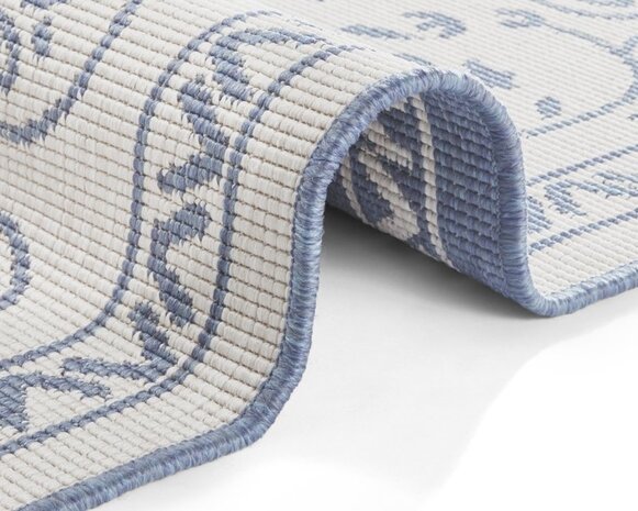 In & Outdoor Wendeteppich - Leyte Blau/crème In & Outdoor Wendeteppich - Leyte Blau/crème