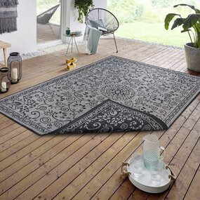 In & Outdoor Wendeteppich - Leyte Grau/anthrazit In & Outdoor Wendeteppich - Leyte Grau/anthrazit