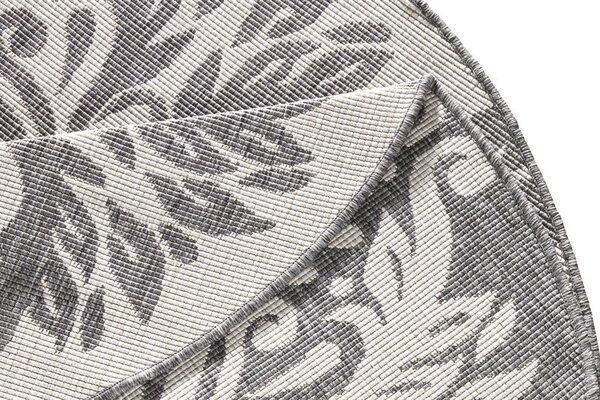 Runde Teppiche In & Outdoor Reversibel - Madrid Grau/creme Runde Teppiche In & Outdoor Reversibel - Madrid Grau/creme
