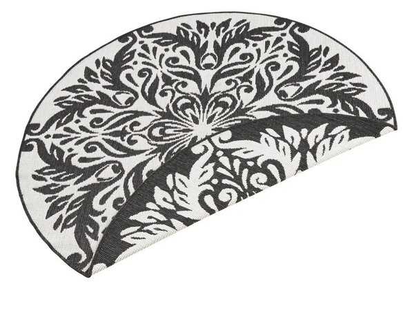 Runde Teppiche In & Outdoor Reversible - Madrid Schwarz/creme Runde Teppiche In & Outdoor Reversible - Madrid Schwarz/creme