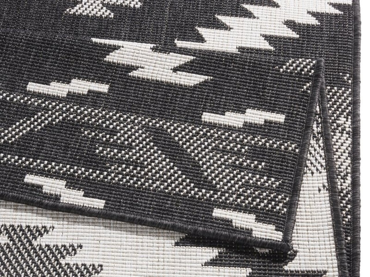 In & Outdoor Wendeteppich - Malibu Schwarz/creme In & Outdoor Wendeteppich - Malibu Schwarz/creme