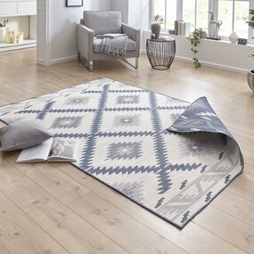 In & Outdoor Wendeteppich - Malibu Blau/crème In & Outdoor Wendeteppich - Malibu Blau/crème