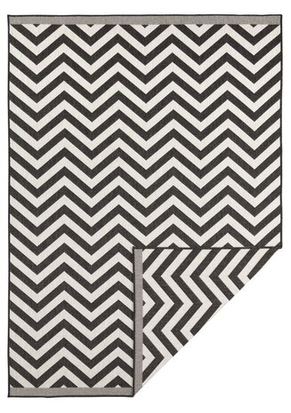 In & Outdoor Reversible - Palma Schwarz/creme In & Outdoor Reversible - Palma Schwarz/creme