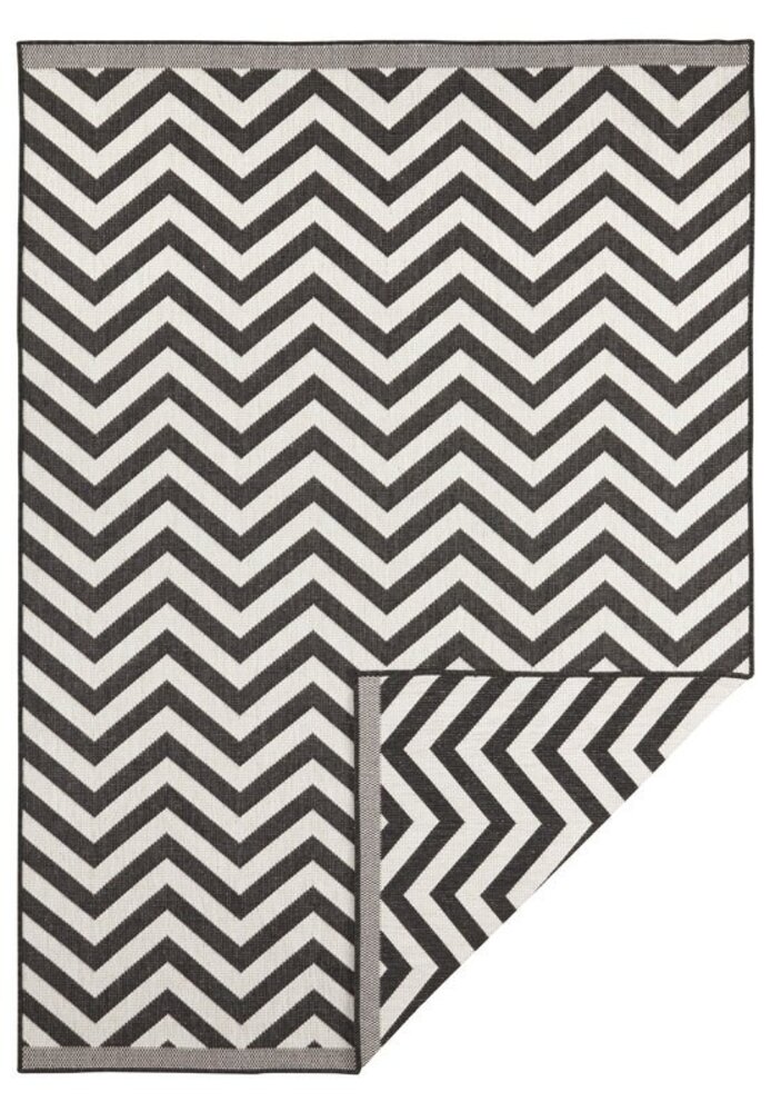 In & Outdoor Reversible - Palma Schwarz/creme In & Outdoor Reversible - Palma Schwarz/creme