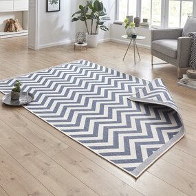 In & Outdoor Wendeteppich - Palma Blau/creme In & Outdoor Wendeteppich - Palma Blau/creme