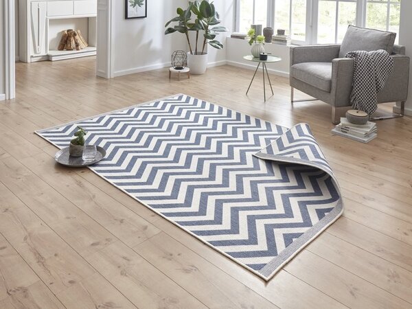 In & Outdoor Wendeteppich - Palma Blau/creme In & Outdoor Wendeteppich - Palma Blau/creme