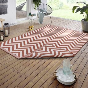 In & Outdoor Reversible - Palma Terra/crème In & Outdoor Reversible - Palma Terra/crème