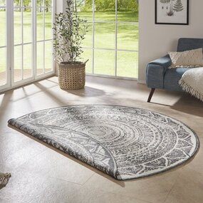 Runde Teppiche In & Outdoor Reversibel - Siruma Grau/creme Runde Teppiche In & Outdoor Reversibel - Siruma Grau/creme
