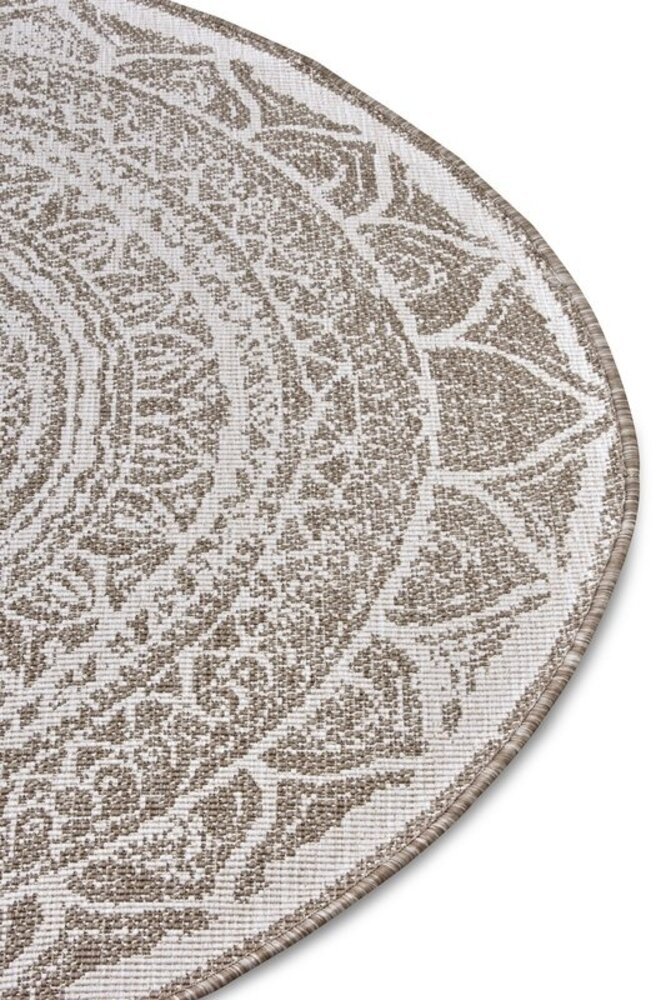 Runde Teppiche In & Outdoor Reversible - Siruma Beige/crème Runde Teppiche In & Outdoor Reversible - Siruma Beige/crème